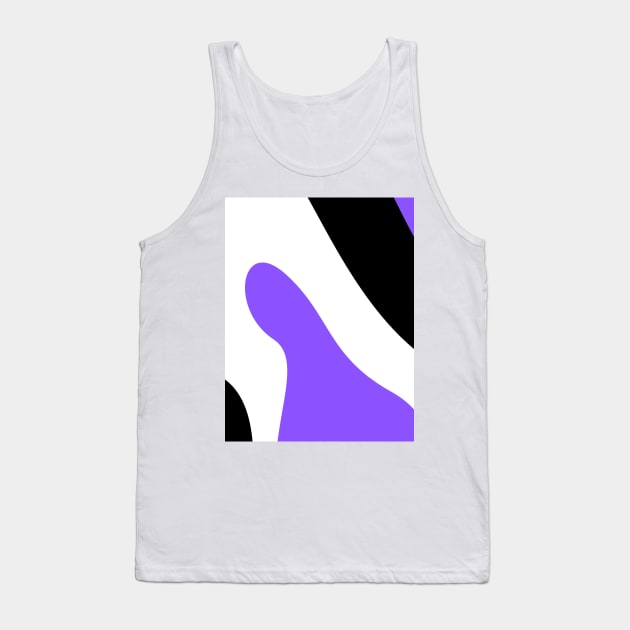 Boho abstract black and white purple pastel swirl pattern Tank Top by Word and Saying